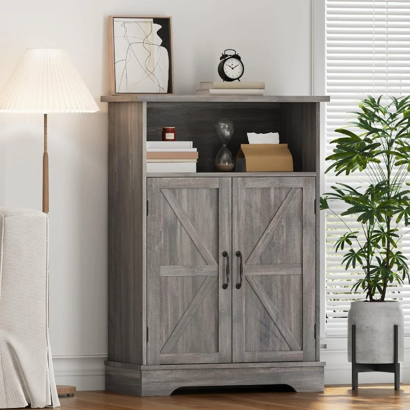Cross-border Barn Door Storage Side Cabinet Floor Cabinet Locker