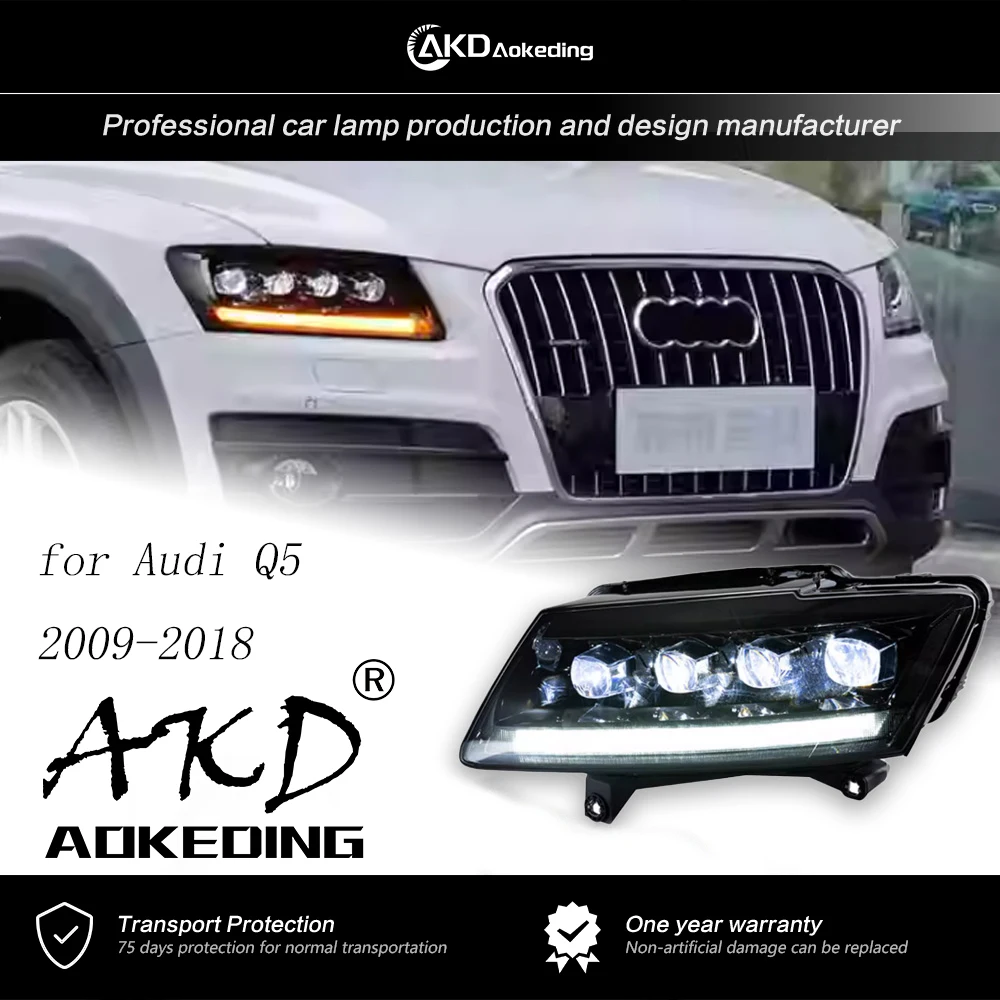 

AKD Head Lamp For Audi Q5 Headlights 2009-2018 Q5 DRL H7 LED Bi Xenon Bulb Assembly upgrade Dynamic Signal Accessories