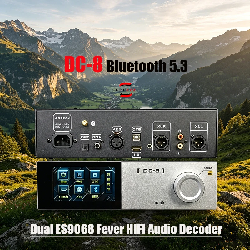 BREEZE 2027 New Bluebird DC-8 Dual ES9068 Fever HIFI Audio Decoder Italian Sound Card Bluetooth 5.3 Linear Power Supply