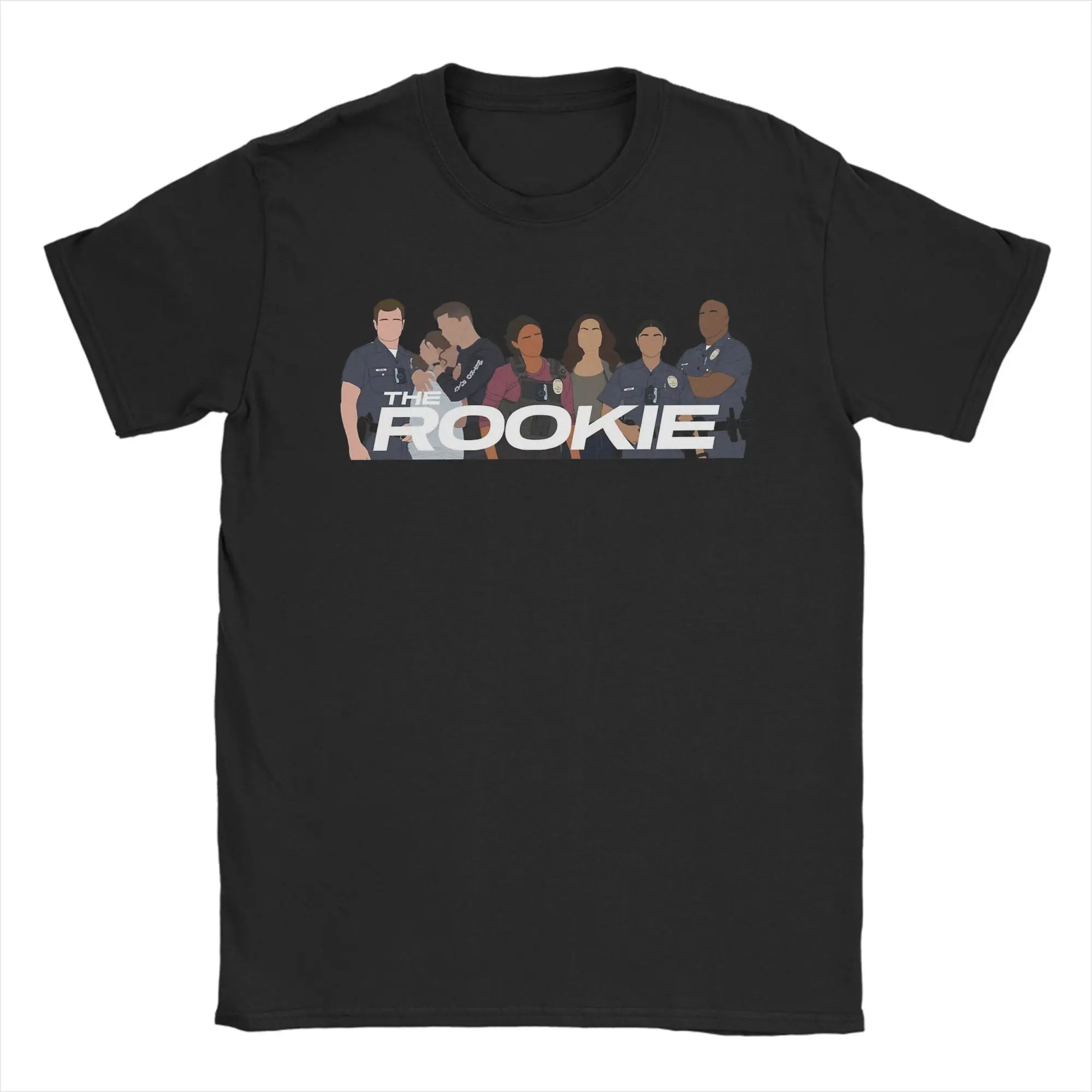 The Rookie Cast Season 7 TV Show T-Shirt for Men  Awesome Cotton Tees Crew Neck Short Sleeve T Shirt New Arrival Clothes
