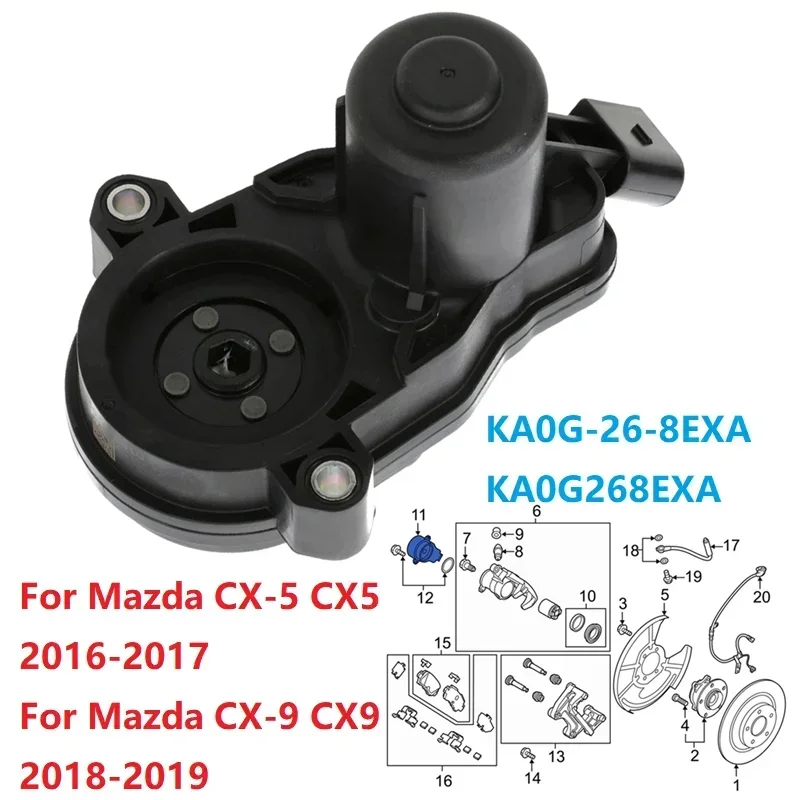 Parkeerremactuator KA0G 26 8EXA Vervanging Voor Mazda CX-5 2016-2017 & CX-9 2018-2019