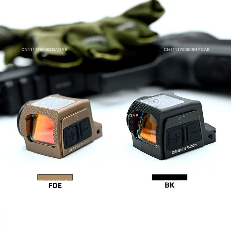 VTX Defender-CCW Enclosed Solar Red Dot Sight 3 MOA Dot Pistol Handgun Compact Optics Shield RMSc Footprint w/Picatinny Mount