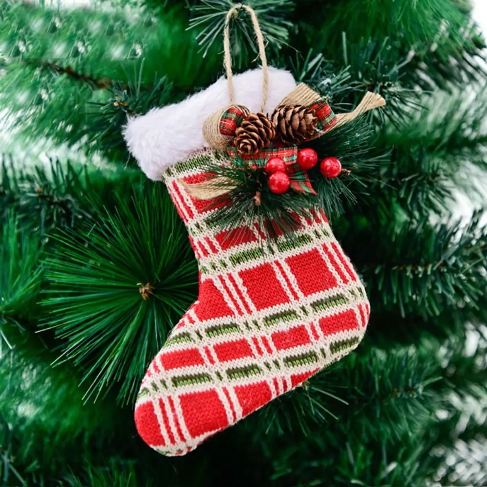 Plush Christmas Tree Pendant Glove Sock Xmas Ornament Party Supplies Photographic Props Christmas Tree Decorations