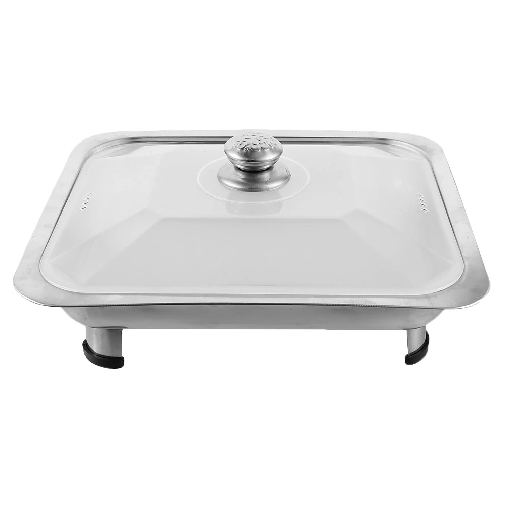 Parrilla de pescado de acero inoxidable, calentador de alimentos Rectangular con tapa, suministros de Catering, Buffet, hoteles, barbacoas al aire libre, óxido