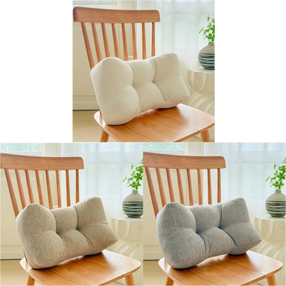 استرخاء خصرك وسادة خصر كتان ناعمة سميكة وسادة قطنية مريحة قابلة للغسل وسادة دعم قطني كرسي مكتب