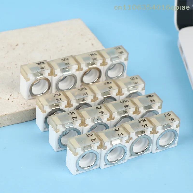 

（Summer4）30A-600A Battery Terminal Mount Fuse Block Kit 58V With Single Stud 5/16" Marine Rated Battery Fuse For Boat Truck RV