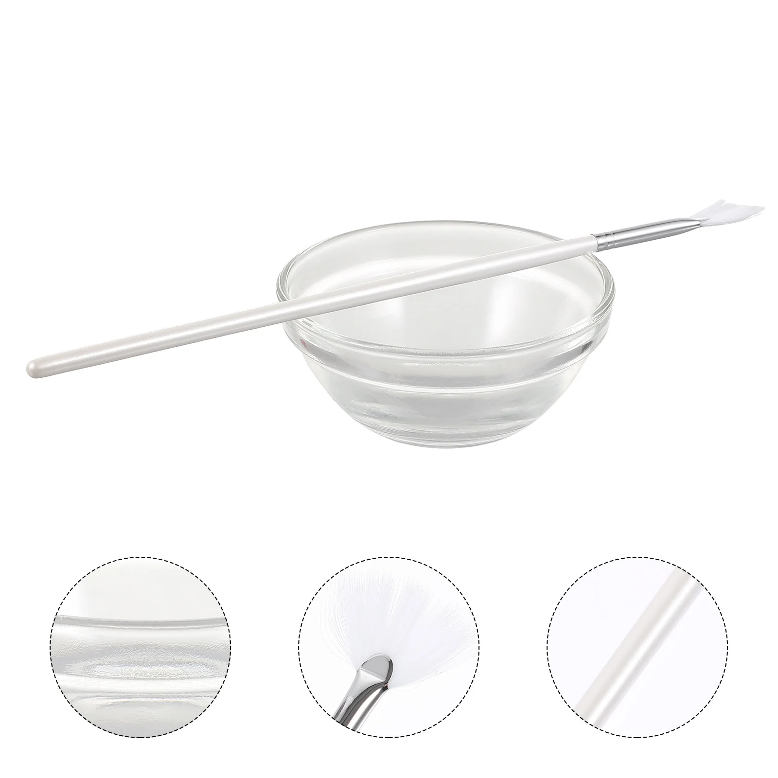 

1 set Facial Mask Brush Set Beauty Fan Acid Brush Skin Treatment Nylon Bristles Soft Applicator Mixing Bowl Cosmetics Tools