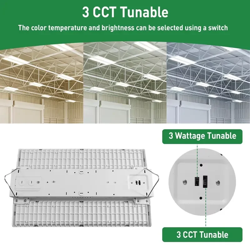 Industrial Linear Tall Light 150/240/300W LED Tall Light 3CCT 3 Power Adjustable, Suitable for Garages and Warehouses