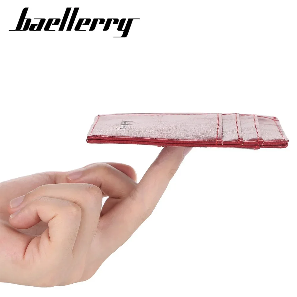 Тонкий многофункциональный мужской кошелек — чехол для карт Baellerry из искусственной кожи с 8 слотами + карман для денег