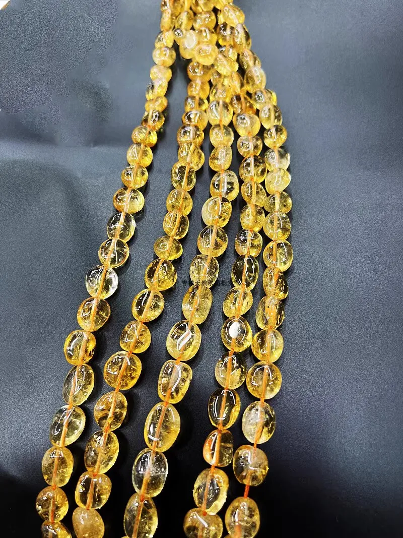 Citrine FLAT OVAL baroque  YELLOW 10*12mm 38cm for DIY jewelry making FPPJ wholesale loose beads  nature