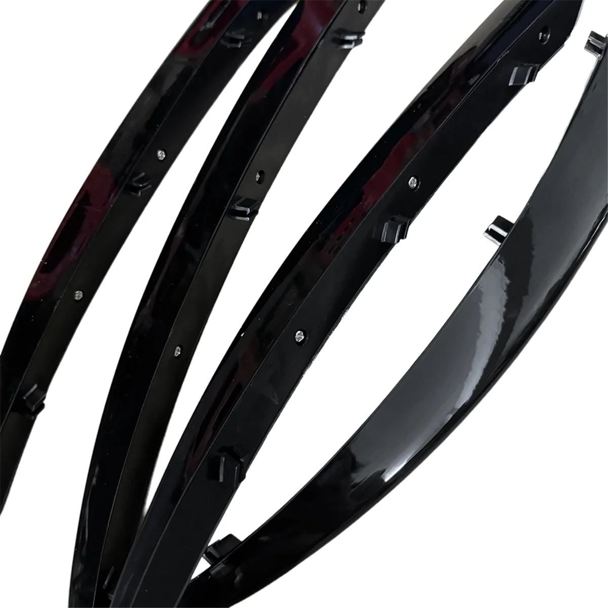 

4Pc Front Bumper Lip Splitter Trim Strips Fog Lights Grille Spoiler for Mercedes Benz C Class W205 2015-2019 C180 C200 A