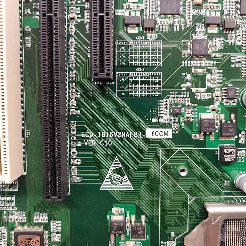 ECO-1816V2NA (B) -6COM VER: C01 industrial control motherboard C10 5 PCI slots industrial control motherboard