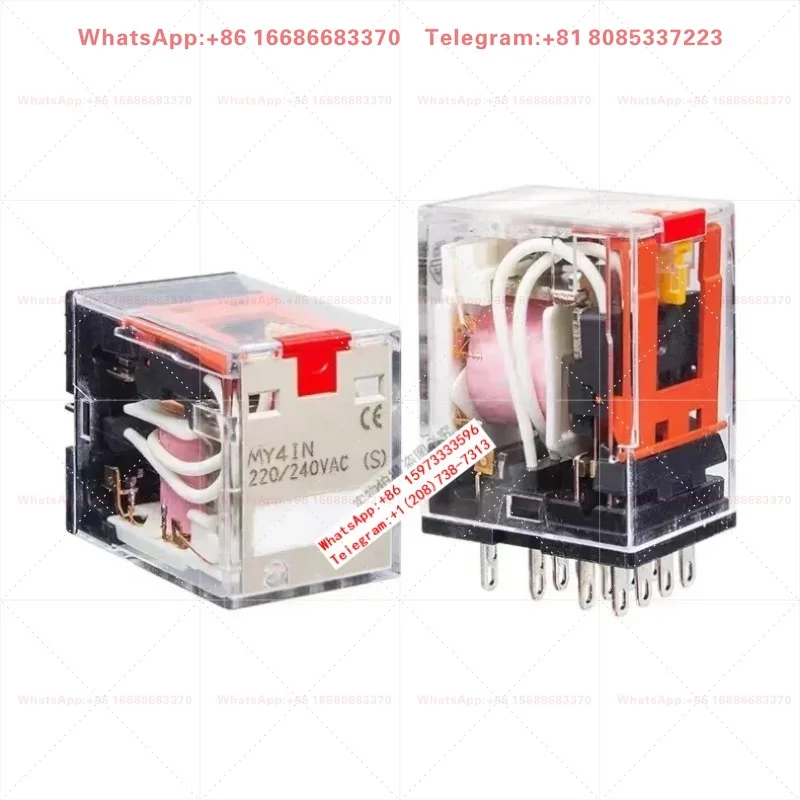 3pcs MY2IN/MY4IN DC24(S)/AC240(S) Original Power Relay and Electromagnetic Control Relay for Industrial Automation