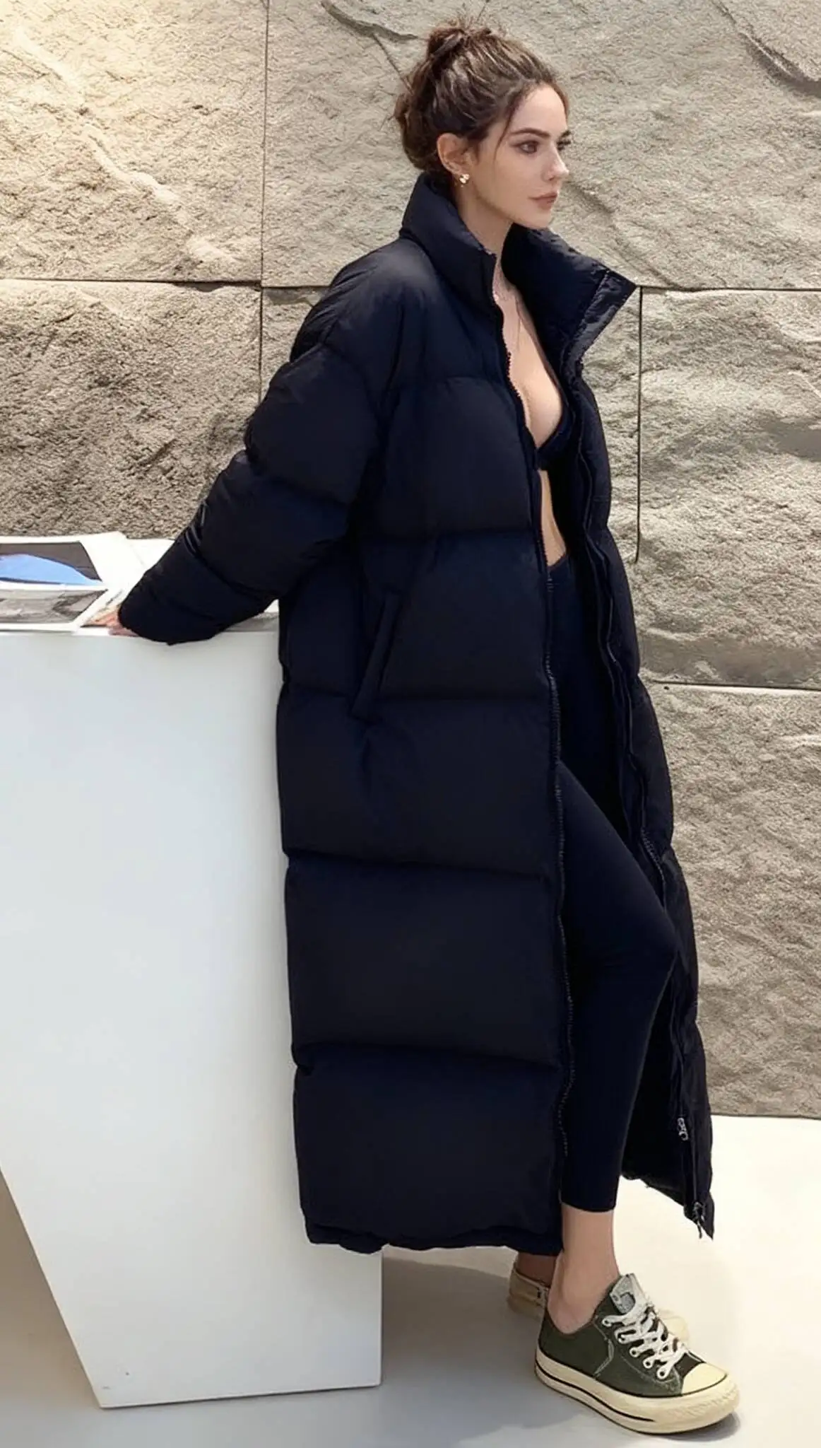 

Парки женские парки армейские осенние полиэстеровые двухслойные стеганые на пуговицах с воротником-стойкой на молнии минималистичные городские Ins