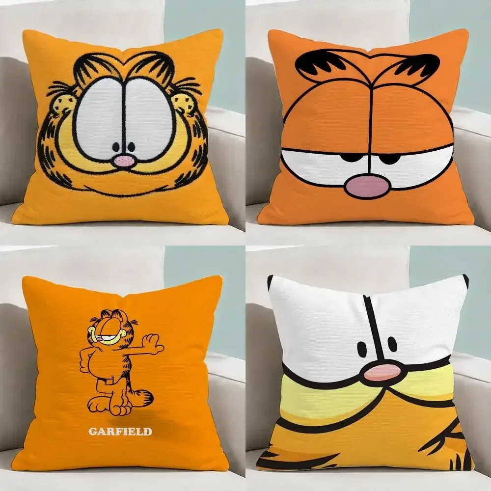 Cartoon G-Garfield Funny Vintage Cushion Cover  Throw Pillow Soft Short Plush Cozy Durable Colorfast  Sofa Bedroom Home Decor