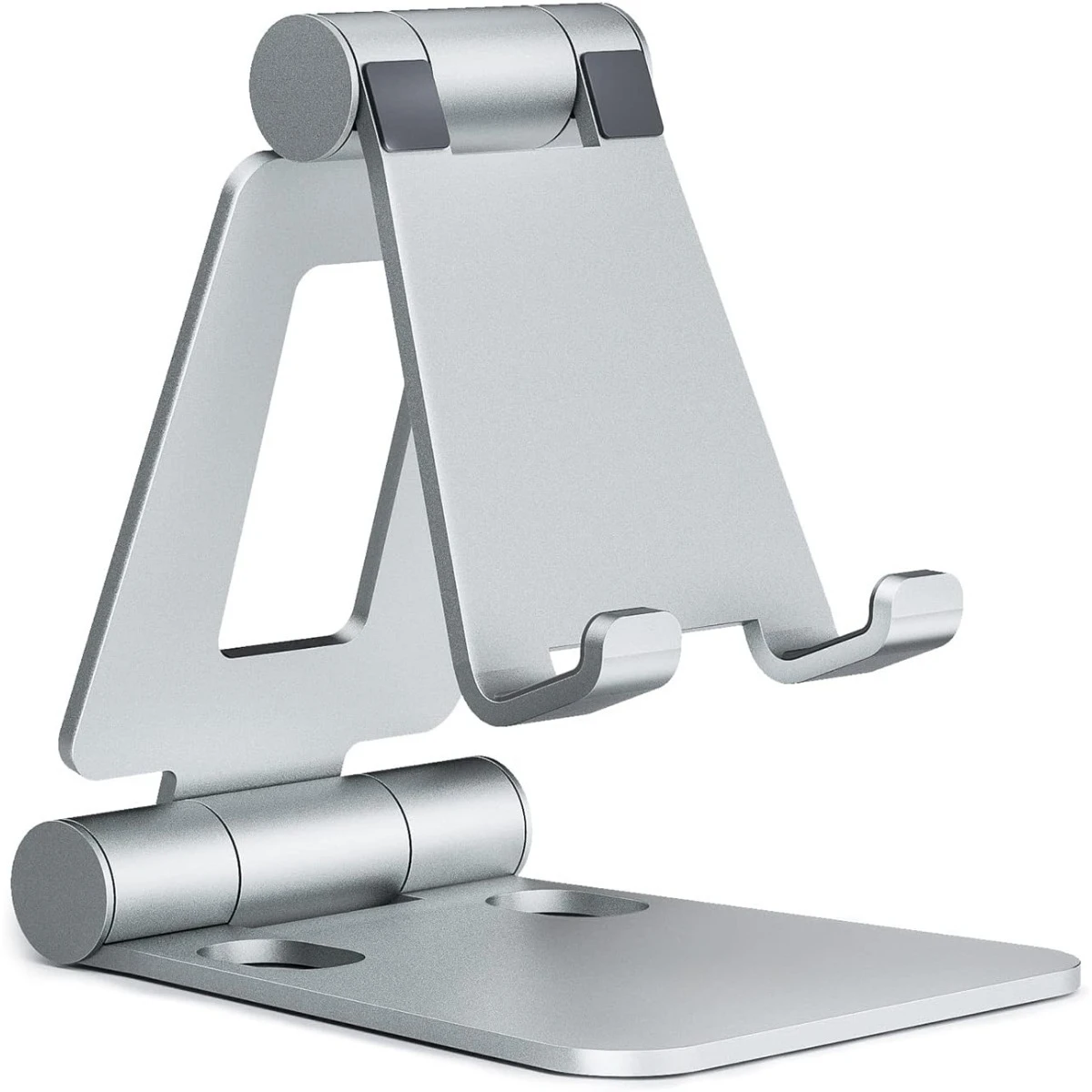 

Fully Adjustable Foldable Desktop Phone Holder Cradle Dock Compatible with PhoneNintendo Phones Dual Folding Cell Phone Stand,