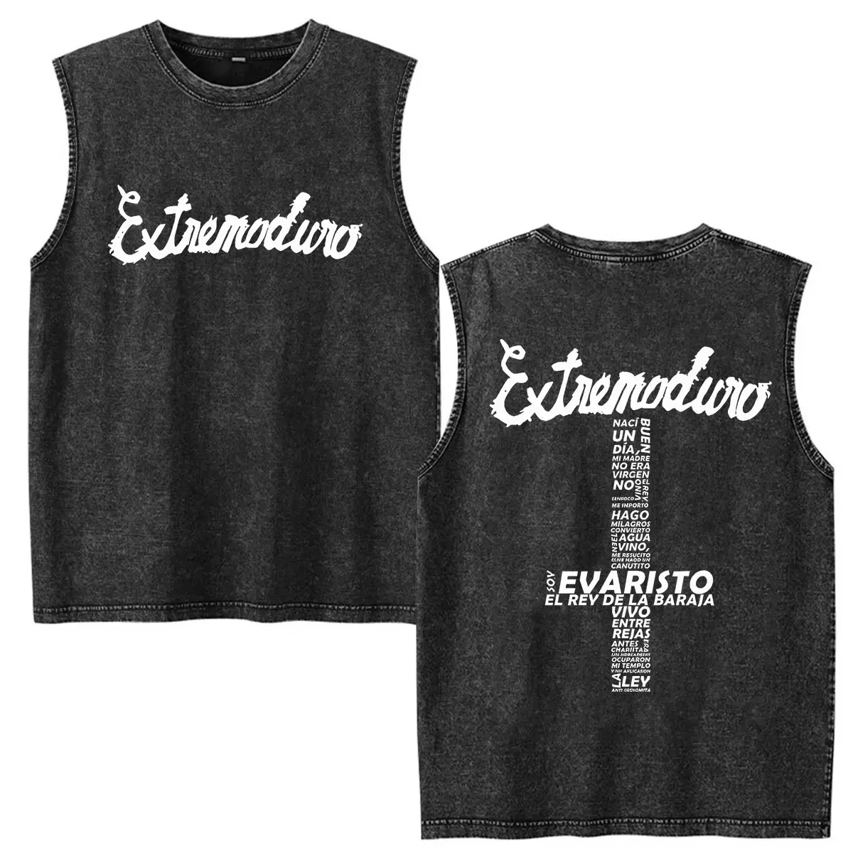 Rockband Extremoduro Album 2026 Washed Vintage T-Shirts Herren Hip-Hop Punk Kleidung T-Shirt Vintage Tanktop Kurzarm-T-Shirts – Detail 5