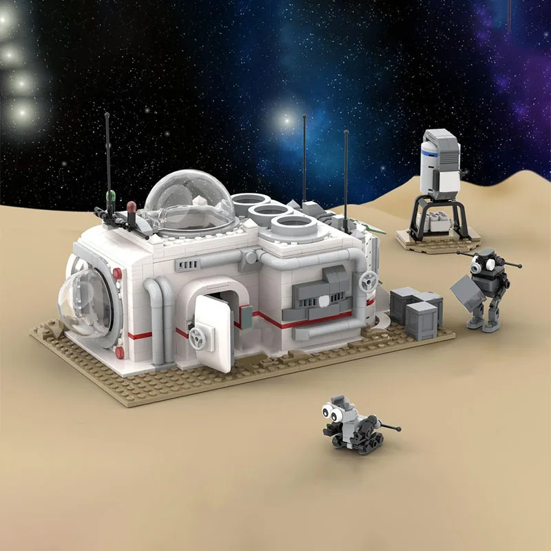 

936PCS Sci-Fi Theme Outpost Lab Building Model Moc DIY Education Blocks Unique Birthday Gift for Kids & Fans