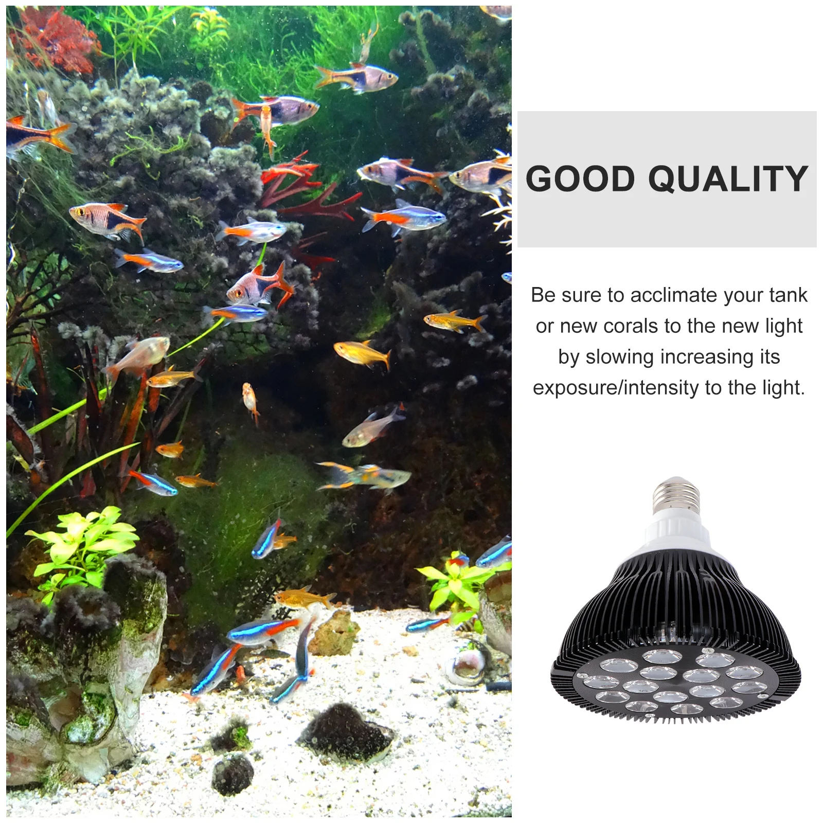 

LED Aquarium Light 45W Multi-Function Plant Grow Bulb for Saltwater Marine Coral Reef Fish Tank LED Aquarium Light