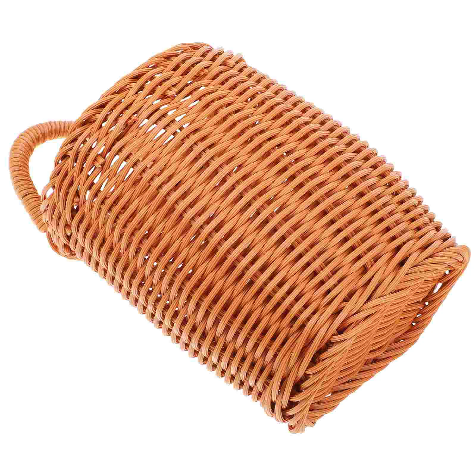 Rattan Door Hanging Basket Woven Storage Pp Plastic Wall Flower Kitchen Organizer