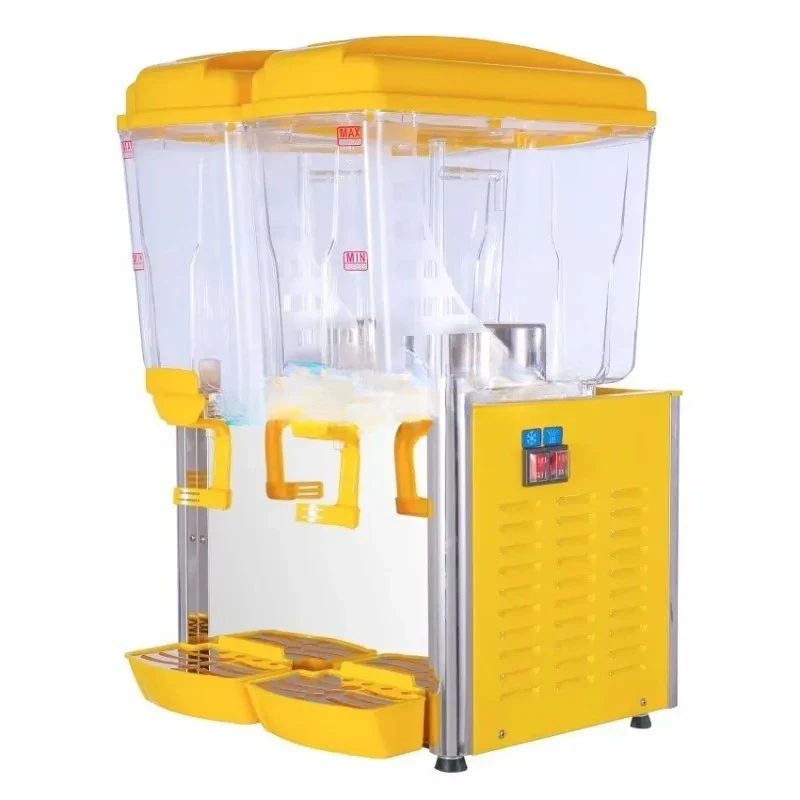 Commercial 2 Tanks  Electric Cold Beverage Fruit Juice  Dispenser CE Certified High Efficiency Durable for Restaurant & Catering