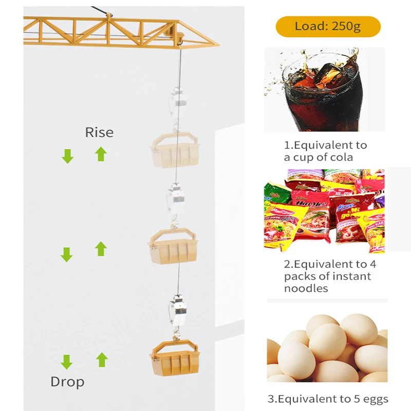 Controle Remoto Escavadeira Tower Crane para Crianças, 2.4G, 6CH, 128cm, 680 Rotação, Modelo de Elevador com Som Claro, Brinquedo De Engenharia RC, Presente