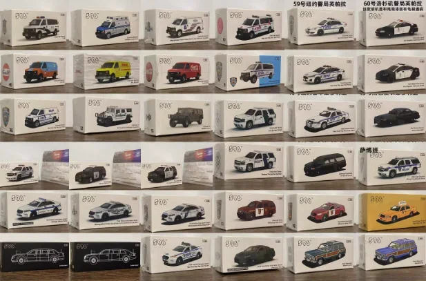 596 MODELO 1:64 Chicago Taurus Jeep Wagoneer Taurus Chicago coche de policía modelo de coche de aleación fundida juguetes y regalos para niños