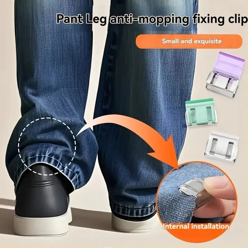 New Clothing Clips for Trouser Leg Shortening Invisible Fixing No Sew Hidden Hem Prevent Dragging Window Screen Fixing Buckles