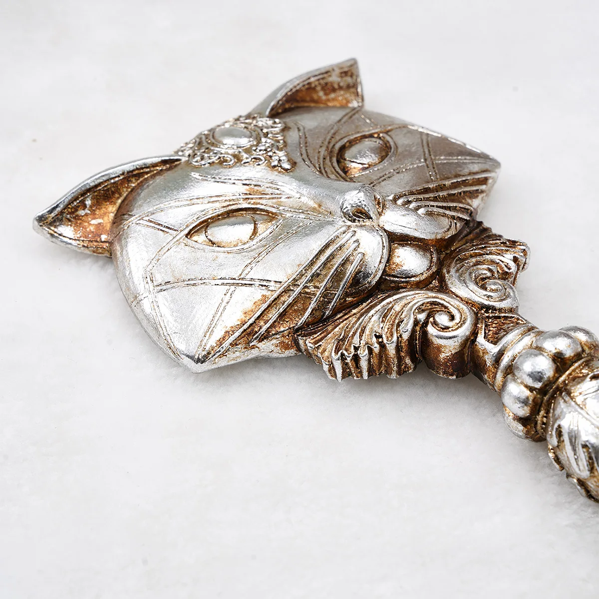 Miroir décoratif en forme de renard en résine, miroir de maquillage, miroir de beauté, 1 pièce