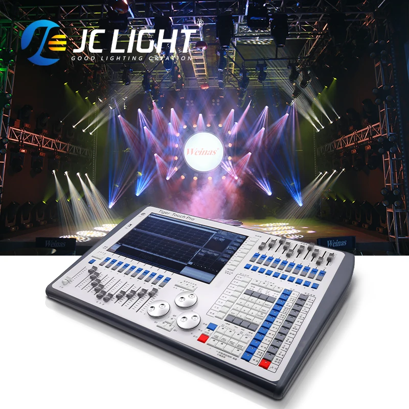 Quartz Tiger Touch Pro Console com Flight Case, DJ Light, Dimmer Iluminação de Palco, Controlador DMX, DMX512 Quartz, TT-Pro