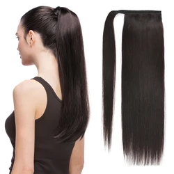 La vera Bellezza di Coda di Cavallo Clip di Capelli Umani In Diritto Europeo Wrap Around Lunga Coda di Cavallo Clip In 100% di Remy di Extensions Di Capelli Umani
