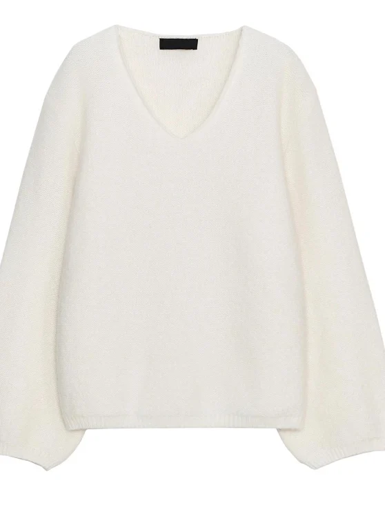 عادية محبوك طويل Sve V-Ne البلوز فقاعة المرأة حجم كبير Faion الخريف جديد وصول ملابس الترفيه مريحة #5