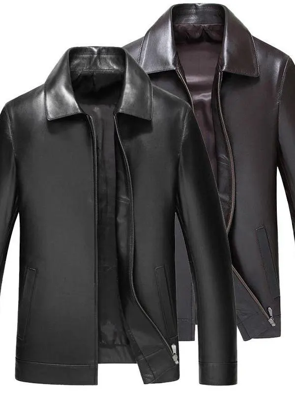 

Мужское байкерское кожаное пальто Jaet Sli, весенняя повседневная верхняя одежда, верхний слой кожи, Cleanfit Faion Urban Long Sve на молнии