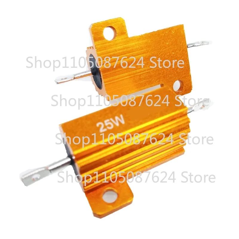 ZZZ 2pc 3.9ohm 3.9R 25W Watt Aluminum Housed Metal Case Wirewound Resistors