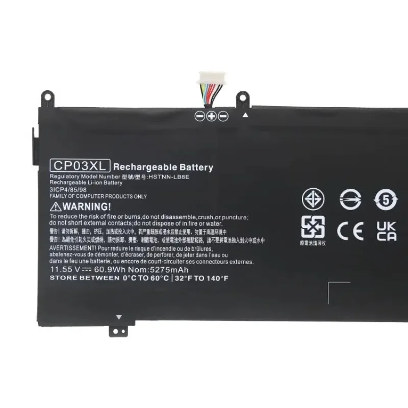 For HPSpectre x360 13-ae000TU/007TU TPN-Q199 13t-ae000 CP03XL HSTNN-LB8E 929066-421 11.55V 60.9wh/5275mAh Laptop Battery