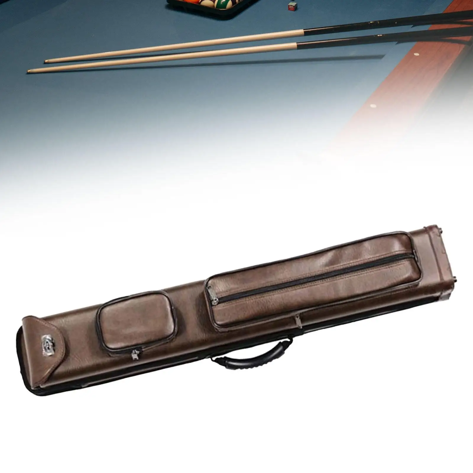 8 Holes Billiards Pool Cue Case Protective Anti Scratch with External Pocket Organizer Container Billiard Stick Storage Bag