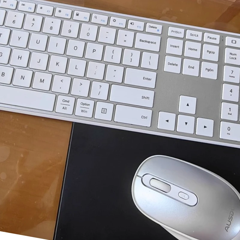 AUSDOM Sofkeys4 Single Model Wireless Keyboard and Mouse Ergonomic Low Latency Laptop Accessories Business Office Keyboard Set