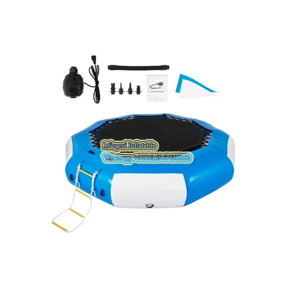 شحن مجاني ضياء 3m 0.9 مللي متر نفخ المياه الترامبولين المياه القفز السرير القفز الترامبولين (مجاني 1 منفاخ) #3