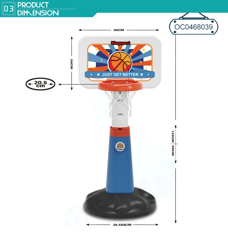 屋内用ポータブルバスケットボールスタンドとフープ、子供向けに調整可能