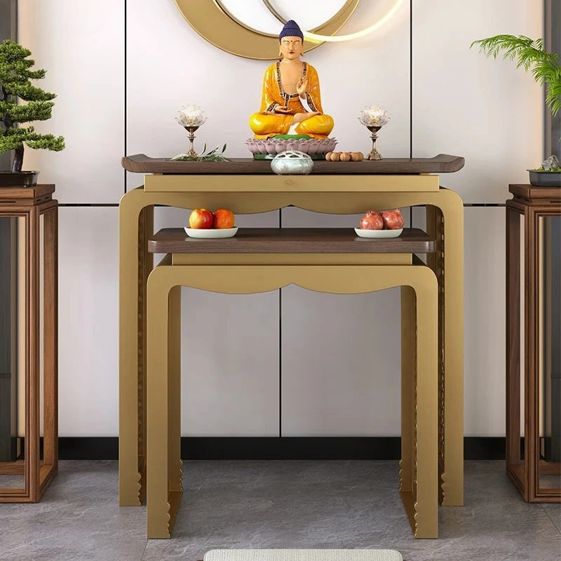 

Black Walnut Table Xuanguantai Xiangfancai New Chinese Stainless Steel Light Luxury