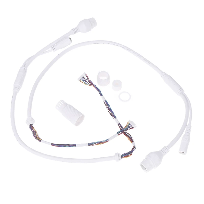 1Pc 이더넷 Lan 케이블 POE RJ45 네트워크 케이블 10 핀 10 코어 12 핀 10 코어 테일 라인 카메라 용 방수 캡