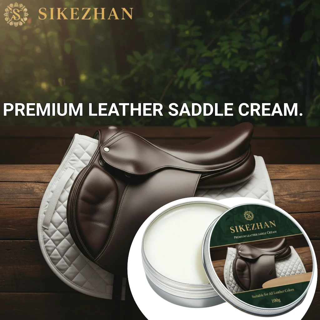 100g Premium Leather Saddle Cream Conditioner for Horse Tack Boots Jackets Bags Furniture Care Softens Protects SIKEZHAN