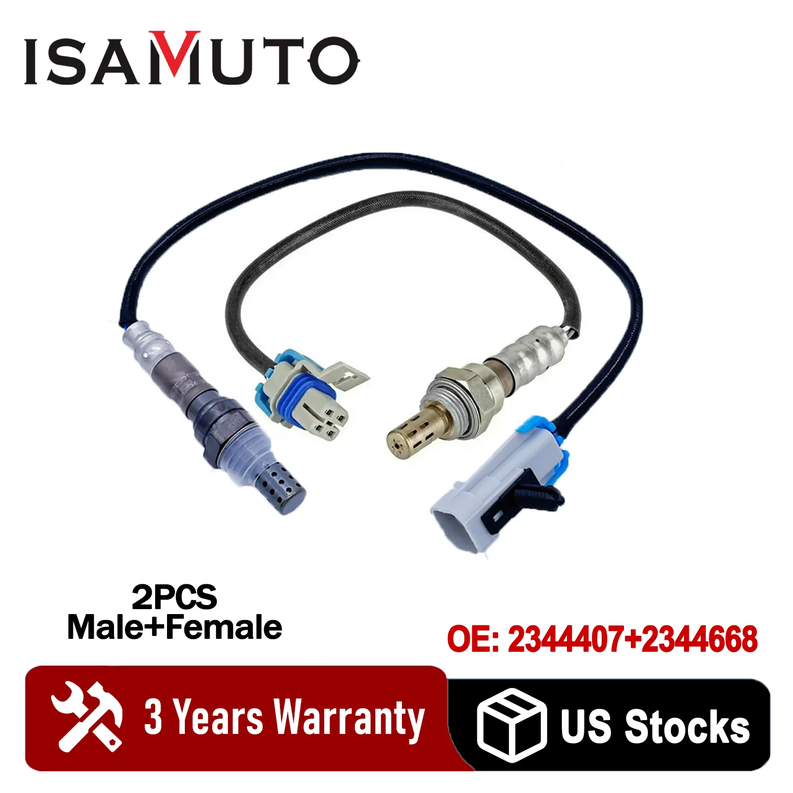 

2PCS O2 Upstream+Downstream Oxygen Sensor 2344668 For Chevy GMC Sierra Yukon