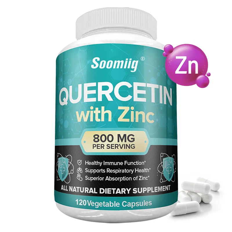 

Quercetin Supplements - with Zinc, Promotes Energy Production, Supports Immune System, Respiratory Health and Overall Health