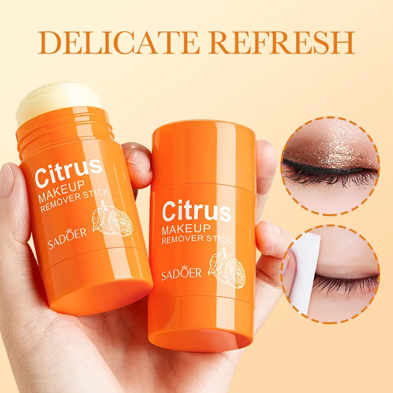 Citrus Portable Makeup Remover Stick Deep Cleansing Balm Gel Cream Stick Remover Lip makeup Cosmetics Moisturizing skin Korean