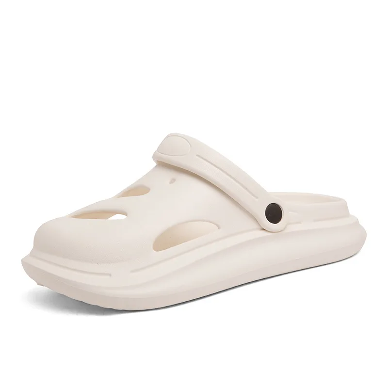 Clogs Slippers Female Summer Trend Non-slip Soft Bottom Hollow Package Head Outside Thick Bottom Couple Nurse Beach Sandals Men