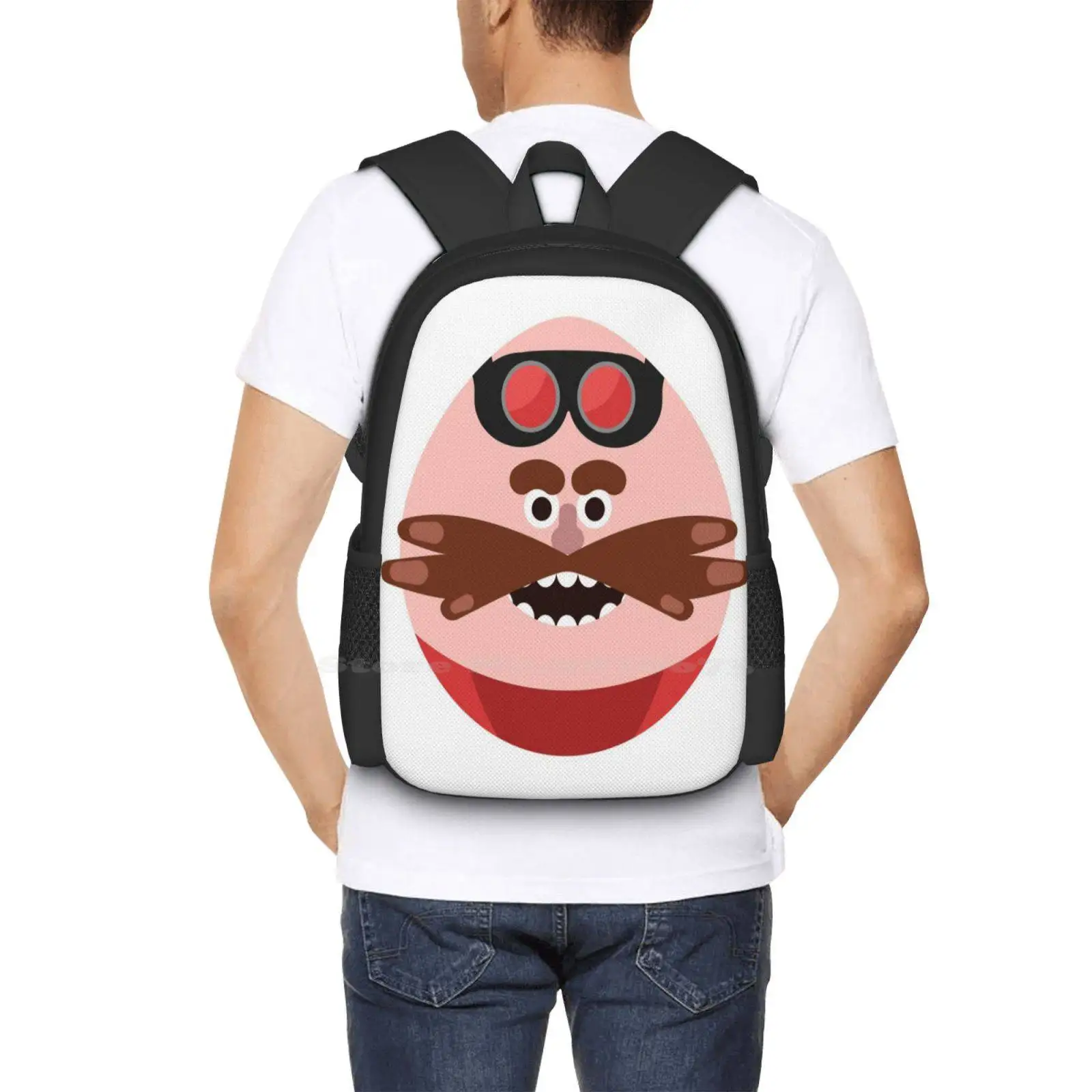 Movie Dr Robotnik Backpacks For School Teenagers Girls Travel Bags Egg Man Dr Robotnik Eggman Robotnick Eyy Cartoon Eggman