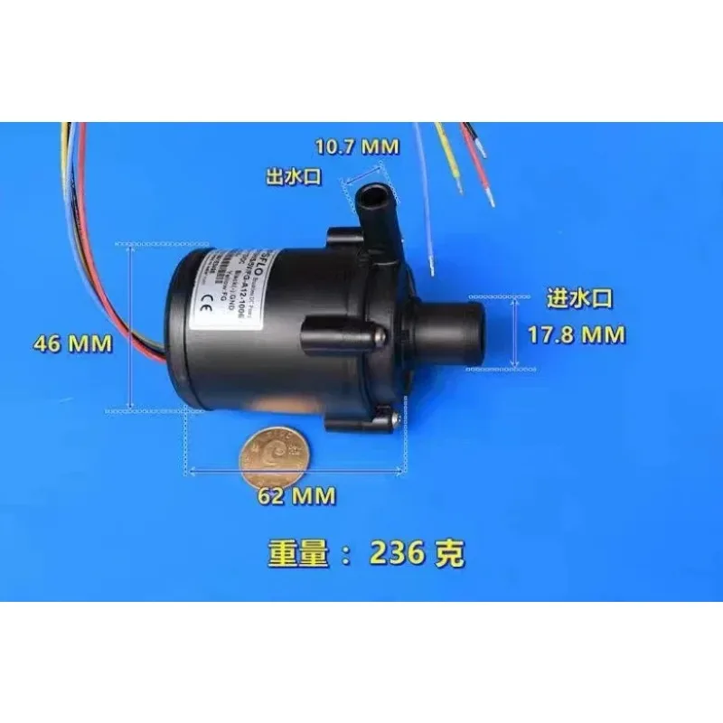 TOPSFLO DC 12V Small Mini Brushless Water Pump Submersible Impeller Centrifugal Pump Large Flow Support PWM Speed Regulation