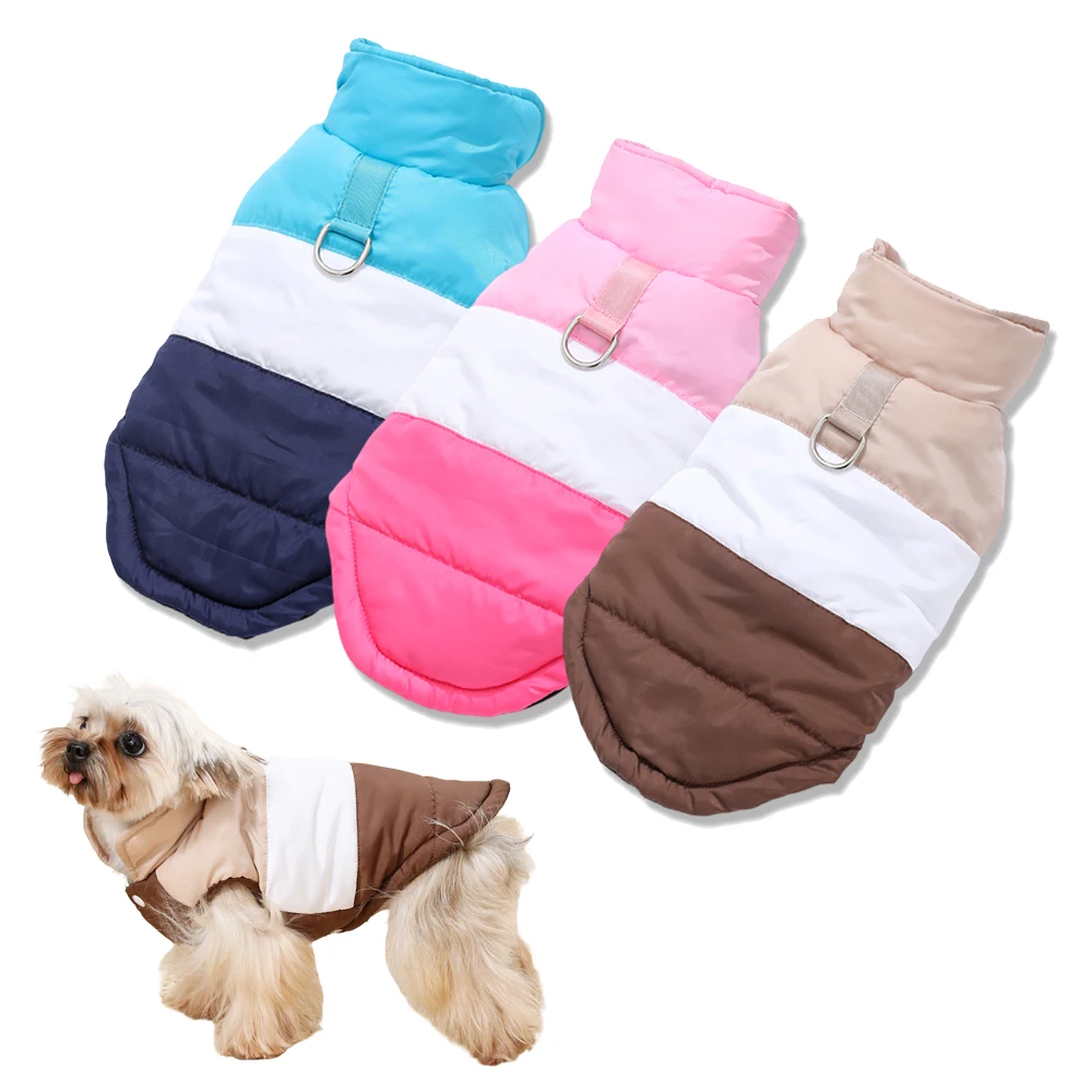 Winterwarme Haustierkleidung für kleine Hunde, winddichte, gepolsterte Hundemanteljacke für Chihuahua, Yorkie, Welpen, einfach zu tragende Westen-Outfits.