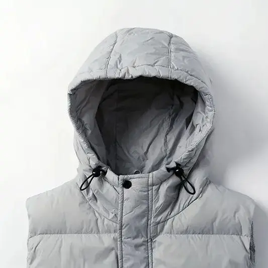 Alto allentato 90 Du down Jaet da uomo Thi caldo piumino resistente al freddo capispalla tessuto in nylon decorazione con cerniera